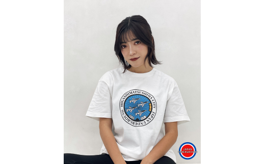 東松島市 ブルーインパルス マンホールTシャツ（白）