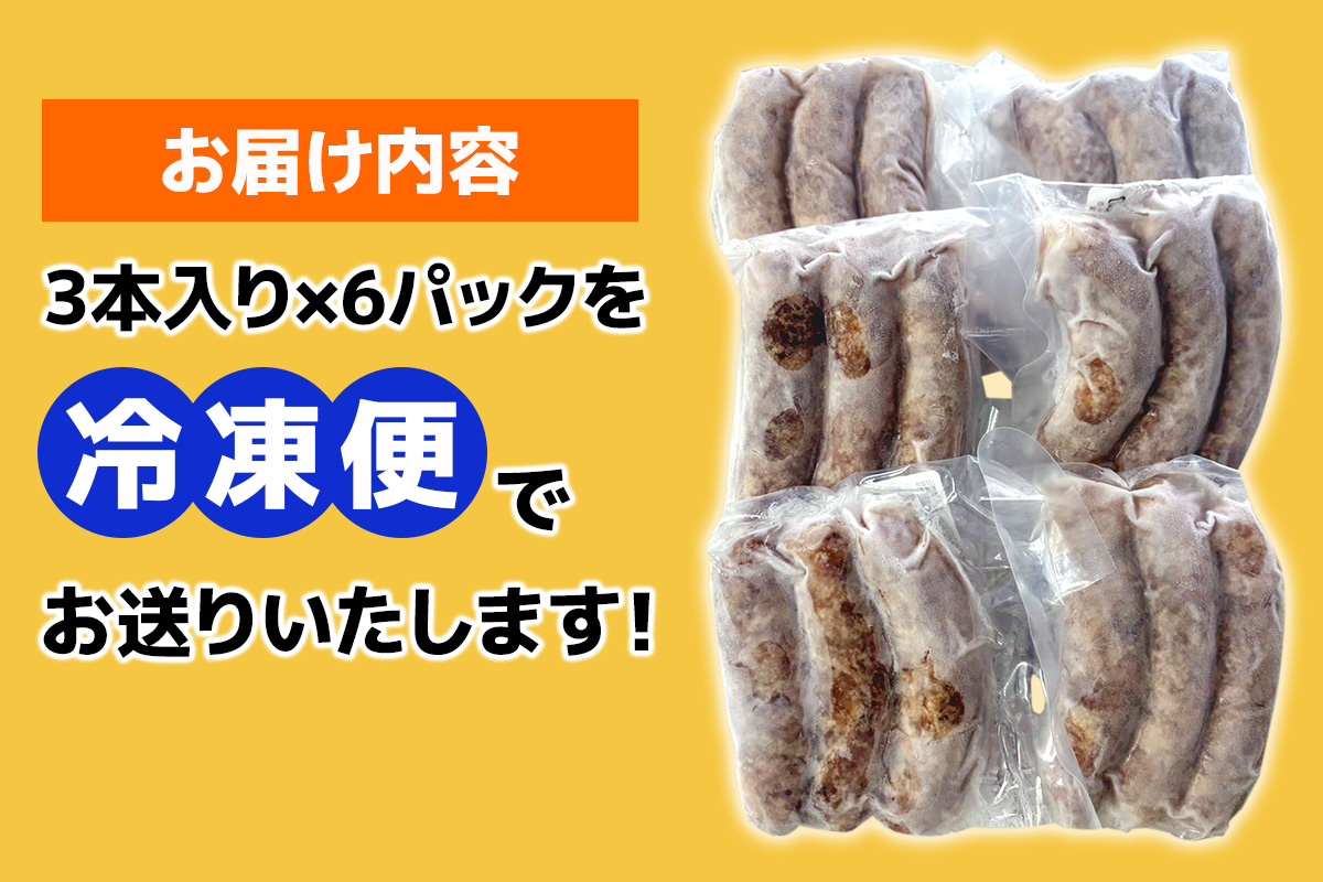 はちみつ入り ソーセージ《計18本／600g》3本 (100g) 入り×6パック｜国産 ソーセージ そーせーじ ウインナー パック 小分け 冷凍 肉 豚肉 焼肉 おつまみ バーベキュー はちみつ ハチミツ 蜂蜜 オリジナル [0295]