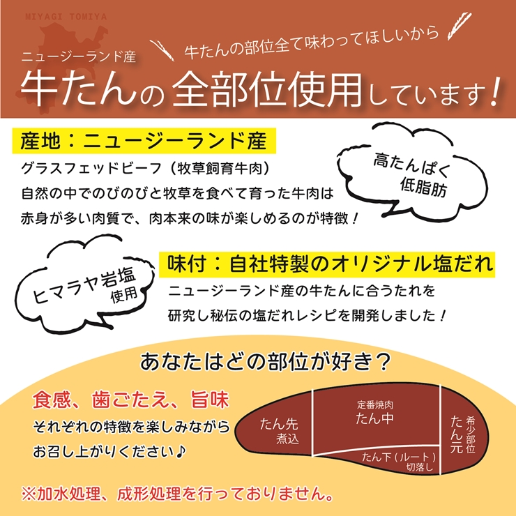 [仙台名物] べこ政宗 【訳アリ 牛タン塩】1.5kg (250g×6パック)｜牛たん しお 訳あり 焼肉 牛肉 [0194]