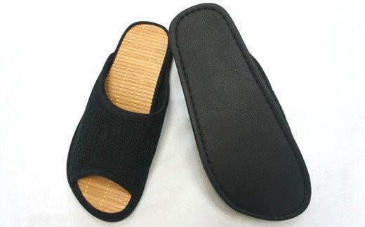 Ｄ型セノーテモールスリッパ　ブラック＜婦人用Ｍサイズ（約24cmまで）＞　【04301-0361】