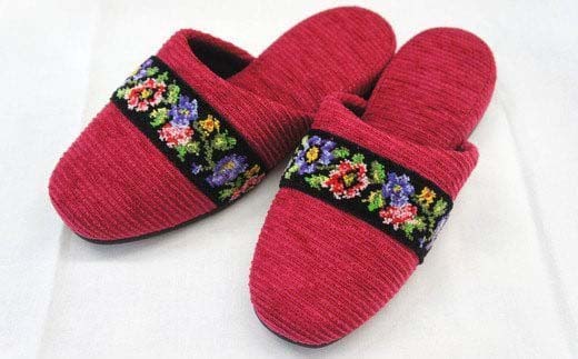 シェニールモール織吊込スリッパ（約25cmまで）＜カラー：グレー＞　【04301-0365】