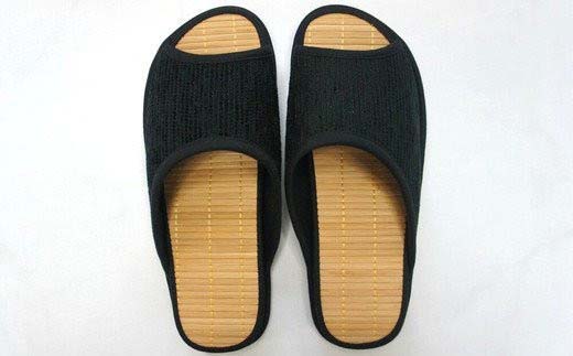 Ｄ型セノーテモールスリッパ　ブラック＜紳士用Ｌサイズ（約27.5cmまで）＞　【04301-0361】