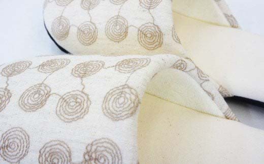 麻６重丸ソフトスリッパ　M（約24cm）・Lサイズ（約27cm）２足セット　【04301-0352】