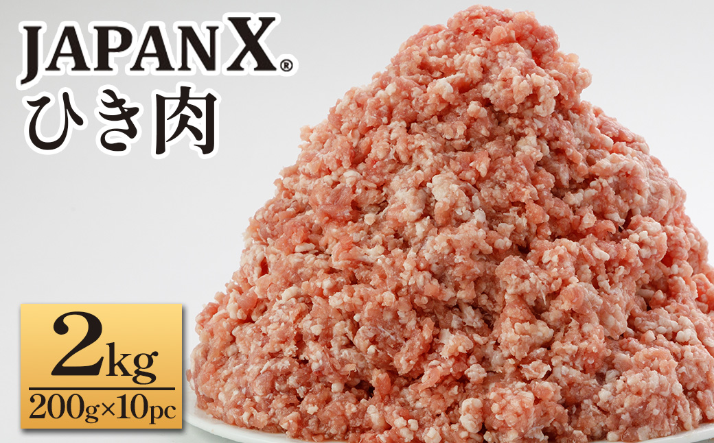 JAPAN X ひき肉  200g×10  計2kg　豚肉 豚 ブランド豚 小分け 豚ひき肉 挽肉 ひき肉 ジャパンエックス 蔵王 人気【04301-0885】