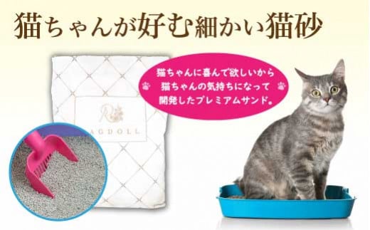 【5か月定期便】RAGDOLLプレミアムサンド5kg×2　【04301-0877】