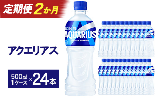 【2か月連続お届け】アクエリアス　500ml PET×24本　【04301-0705】