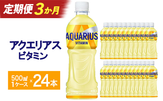 【3か月連続お届け】アクエリアス ビタミン　500ml PET×24本　【04301-0685】