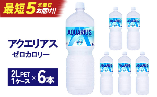【最短5営業日着！】アクエリアスZERO 2L PET×6本　【04301-0531】