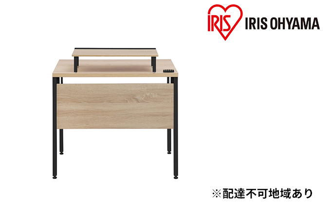 ケーブル収納デスク モニター台付 CSD-800M ライトナチュラル/ブラック アイリスオーヤマ 雑貨 日用品 インテリア