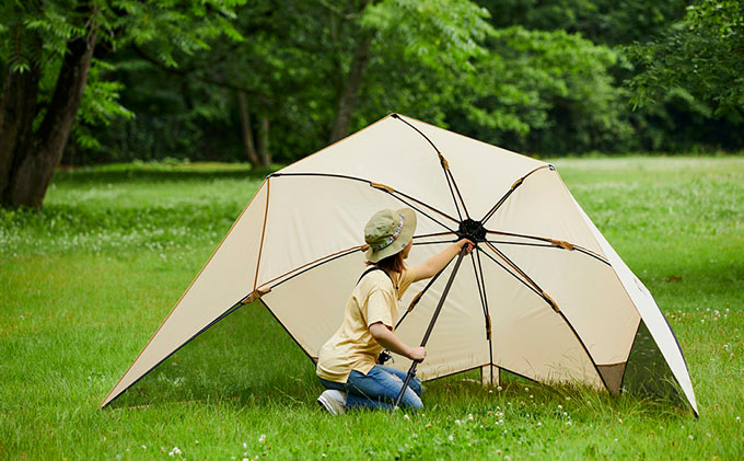 ワンタッチシェード OTS-3440 ベージュ アイリスオーヤマ 雑貨 日用品 日よけテント アウトドア用品 海水浴 