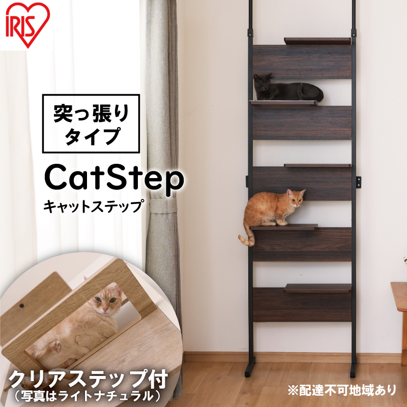 キャットステップ ウォールナット CATS-68 アイリスオーヤマ 雑貨 日用品 猫 ペットグッズ