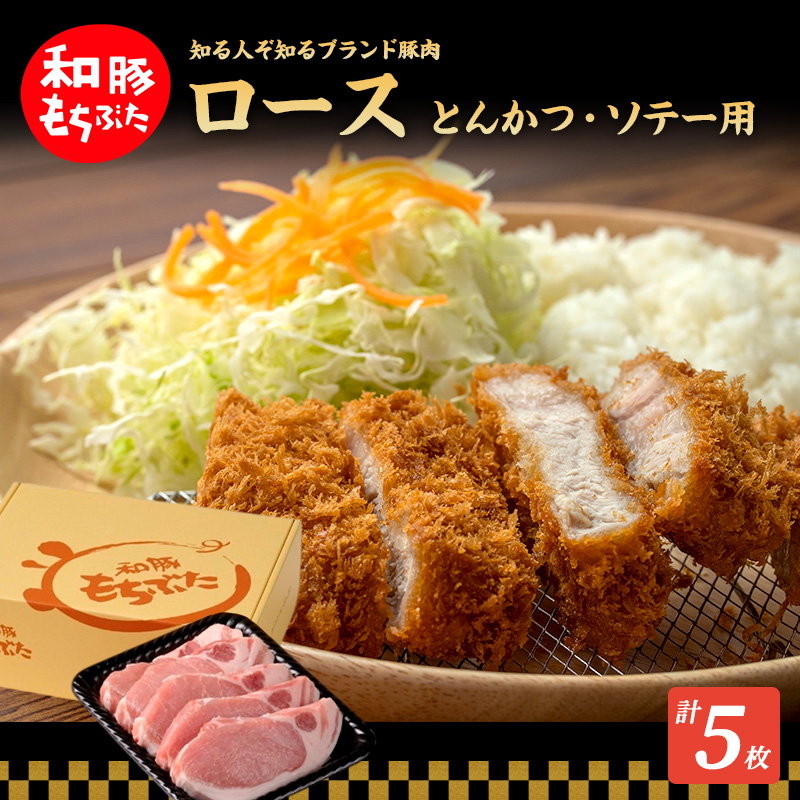 もちぶた ロース 150g × 5枚 ソテー とんかつ 和豚 豚肉
