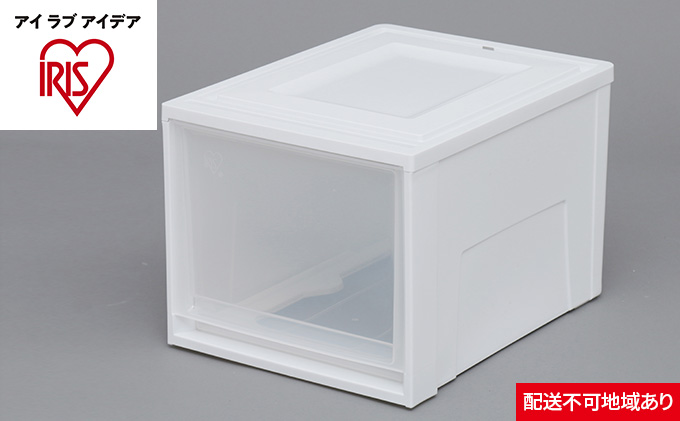 チェスト深型3個セット BC-MD ホワイト／クリア 収納 インテリア 衣替え シンプル アイリスオーヤマ