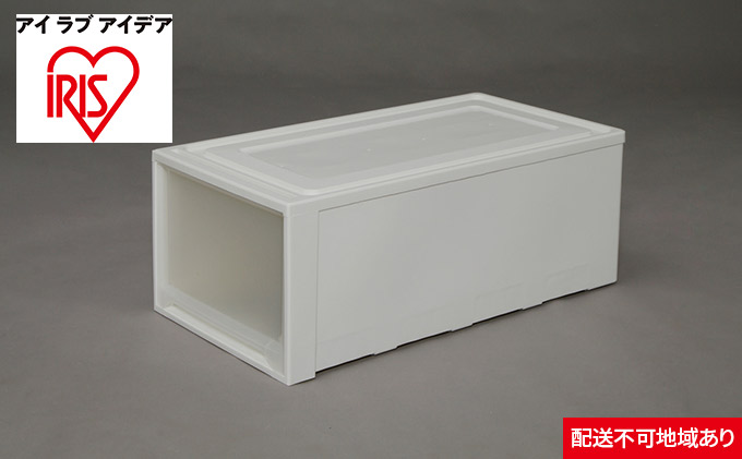 ロングチェスト3個セット MG-7430 ホワイト／クリア 収納 インテリア 衣替え シンプル アイリスオーヤマ