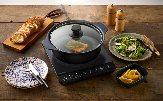 IHã¯ããã³ã°ããŒã¿ãŒ éã»ãã IHKP-T39124-B ãã©ã㯠åäž 1400W ã³ã³ã IHã³ã³ã ã³ã³ãã¯ã ç«å é å ç± æãç© ã¢ã€ãªã¹ãªãŒã€ã 調çå®¶é» ãããã³å®¶é»