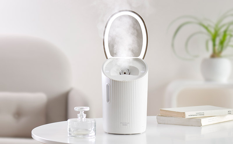 スチーマー フェイススチーマー FST-101-W ホワイト アイリスオーヤマ 美顔器 スキンケア 温スチーム LED 温冷 保湿 クレンジング 毛穴 乾燥 浸透 うるおい プレゼント ギフト 女性 美容 雑貨 日用品 電化製品 