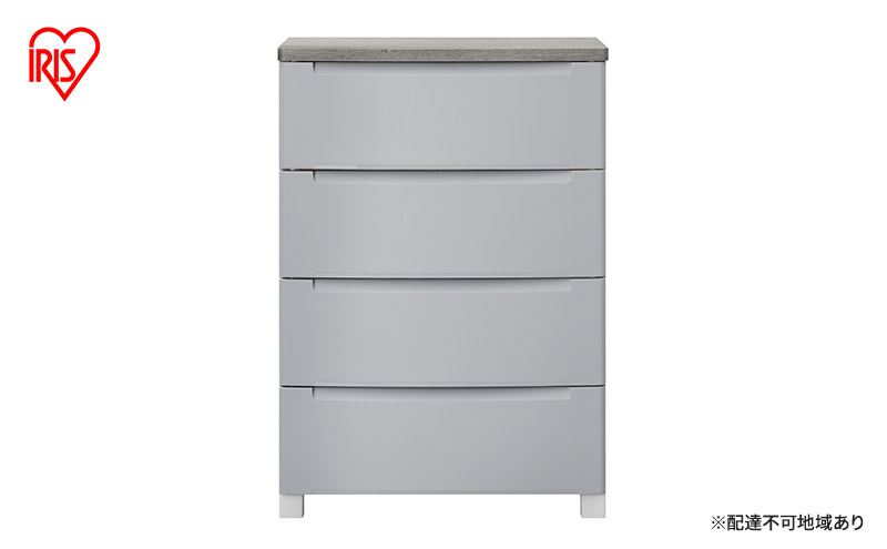 チェスト ウッドトップチェスト KDMG-564WT ライトグレー アイリスオーヤマ プラスチック ノックダウン 組立 リビング 収納 木製 タンス 箪笥 4段 雑貨 日用品