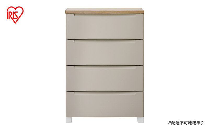 チェスト ウッドトップチェスト KDMG-564WT ベージュ アイリスオーヤマ プラスチック ノックダウン 組立 リビング 収納 木製 タンス 箪笥 4段 雑貨 日用品
