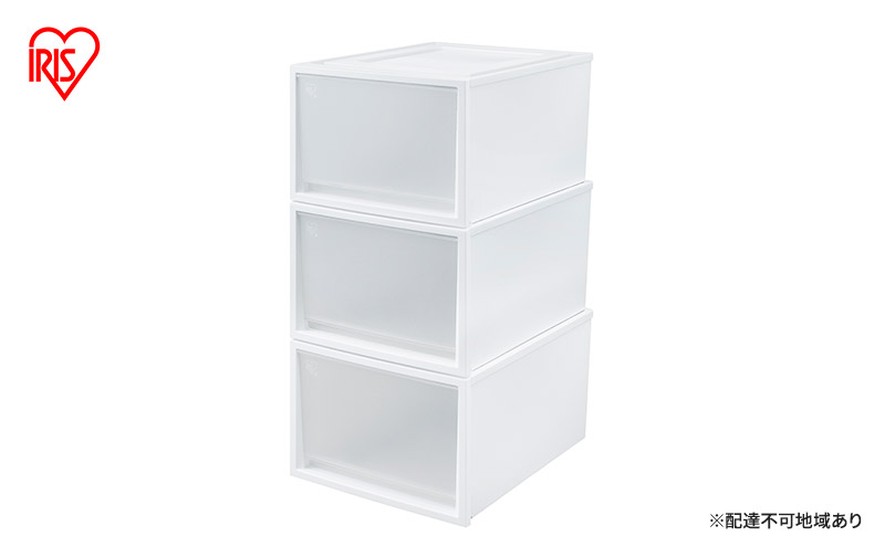 チェスト ネスティングボックスチェスト 3個セット NSBC-500D×3 ホワイト/クリア アイリスオーヤマ 収納ケース 引き出し 収納ボックス 衣装ケース クローゼット ケース プラスチック 日本製 雑貨 日用品
