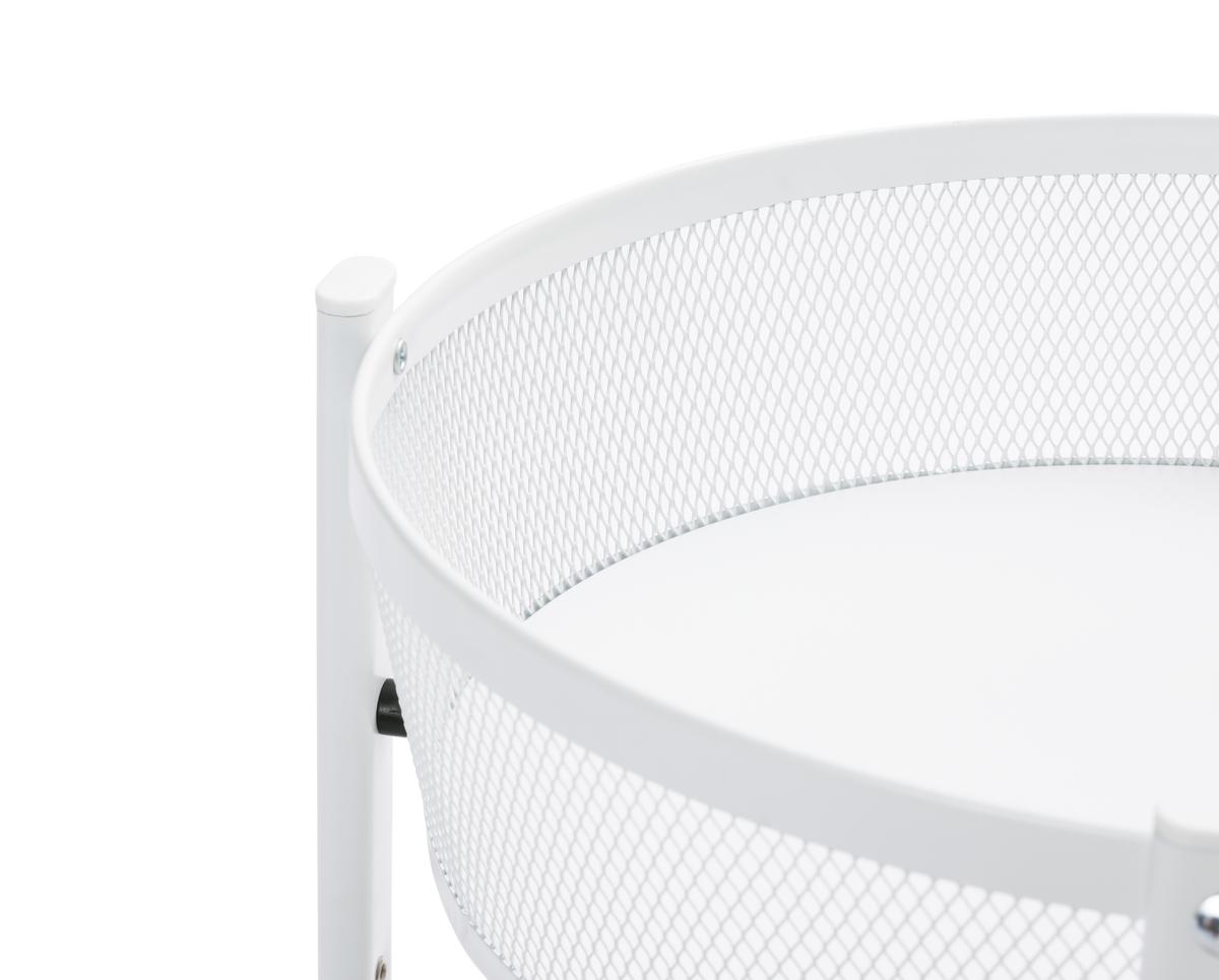 ワゴン マルチワゴン 丸型2段 MUW-R2 ホワイト アイリスオーヤマ キャスター付き 天板 折りたたみ キッチンワゴン 2段 北欧 おしゃれ 丸型 台所 ラック リビング ランドリー ストッカー 収納 マルチワゴン 収納雑貨 