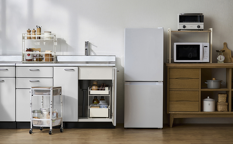 シンク下 収納 引き出し スライド ラック スリム SSR-200 ホワイト アイリスオーヤマ 調味料 調味料ラック シンク下収納バスケット 隙間収納 キッチン 台所 収納棚 2段 おしゃれ 省スペース 