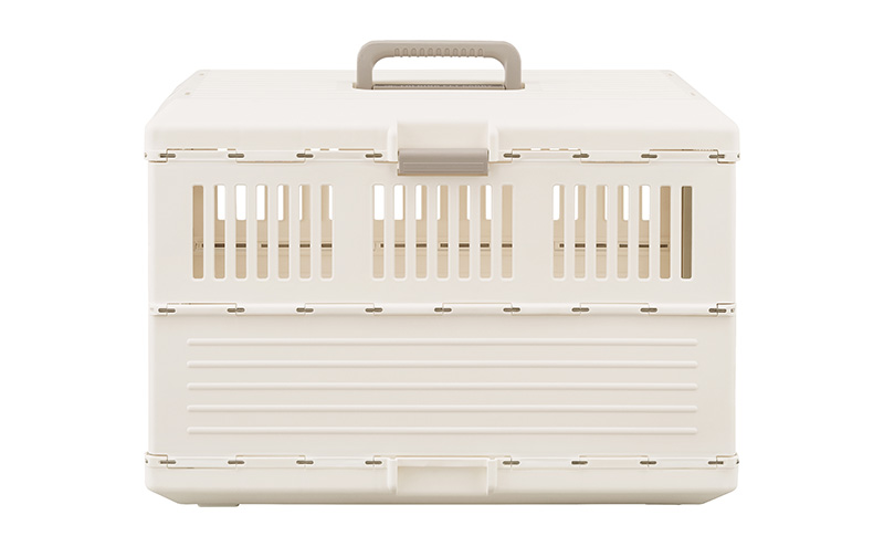 ペットキャリー 折りたたみ FC-670 アイボリー アイリスオーヤマ 犬 猫 ケージ ハードキャリー 折り畳み キャリーバッグ キャリーケース プラスチック お出かけ 帰省 旅行 病院 通院 移動 