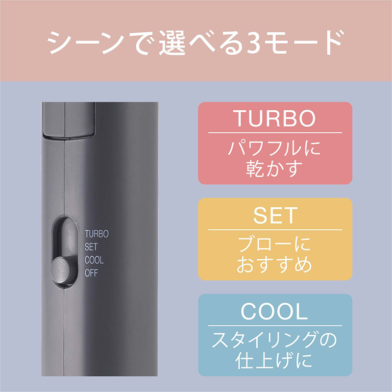 アイリスオーヤマ ドライヤー HDR-M101-H ダークグレー ミコラ MiCOLA イオンドライヤー マイナスイオン 大風量 速乾 ヘア ヘアケア 折りたたみ 持ち運び 軽量 電化製品 家電 宮城 宮城県 大河原 大河原町