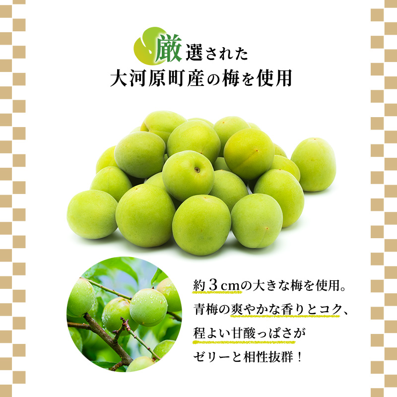 大河原の梅と清水のゼリー うめ果りり ４個入り お菓子 スイーツ 和スイーツ 梅の風味 梅ゼリー おやつ 食後 ひんやりスイーツ 涼 夏 さっぱり やさしい甘味 酸味 