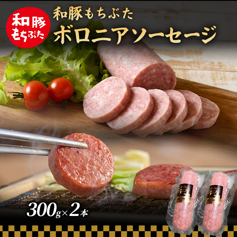和豚 もちぶた ボロニアソーセージ 300g×2本 豚肉