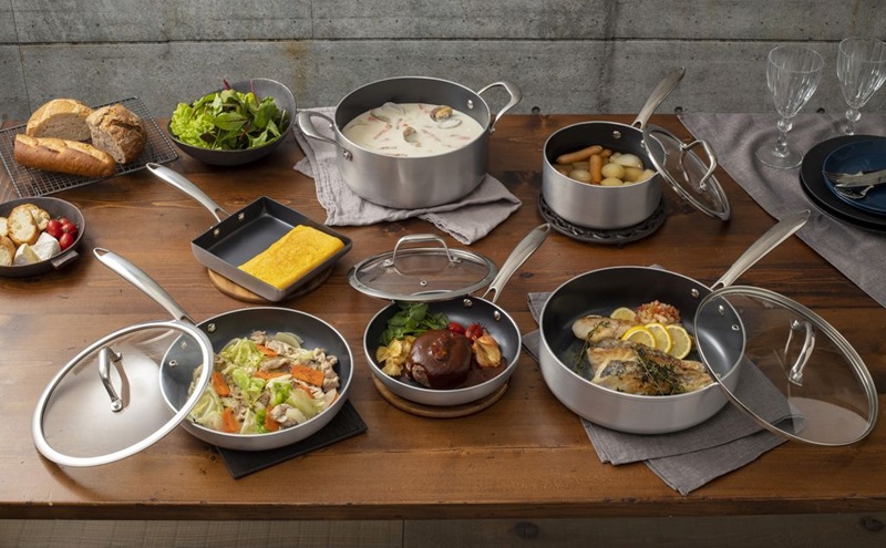 フライパンセット ダイヤモンドグレイス 10点セット DG-SE10 シルバー アイリスオーヤマ ダイヤモンドコートパン なべ 料理 ダイヤモンドコーティング 耐摩耗性 調理器具 ih ガス 卵焼き機 エッグパン 取っ手一体型