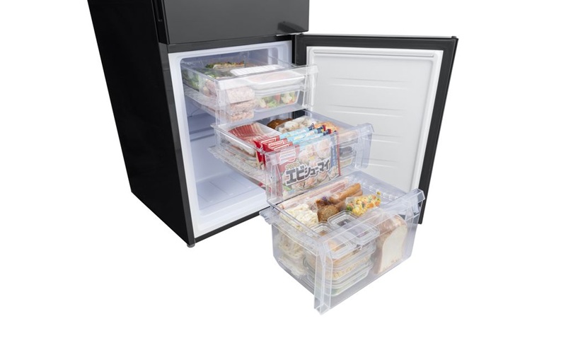 冷凍冷蔵庫 153L IRSN-HF15A-B ブラック 冷蔵庫 2ドア アイリスオーヤマ ファン式 自動霜取り スリム 冷蔵 冷凍庫 薄型 右開き 急冷モード 新生活 一人暮らし