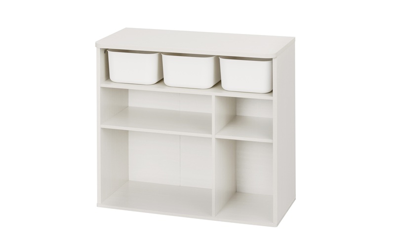 収納棚 ラウンドシェルフ RUSR-74S ホワイト おもちゃ 収納 ラック ボックス アイリスオーヤマ おしゃれ おもちゃ箱 絵本棚 おもちゃ棚 キッズ 子ども シェルフ 北欧 収納棚 子供部屋 ケース 入学 入園 ラウンドシェルフ TV台