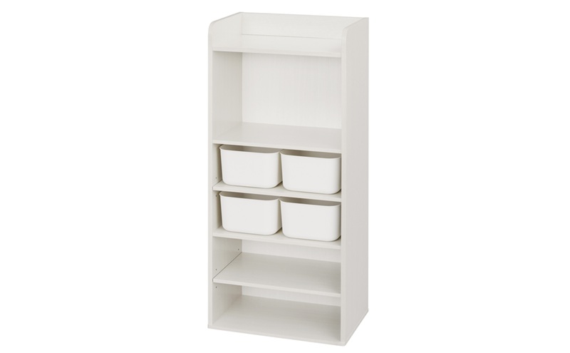 収納棚 ラウンドシェルフ RUSR-50H ホワイト おもちゃ 収納 ラック ボックス アイリスオーヤマ おしゃれ おもちゃ箱 絵本棚 おもちゃ棚 キッズ 子ども シェルフ 北欧 収納棚 子供部屋 ケース 入学 入園 ラウンドシェルフ TV台