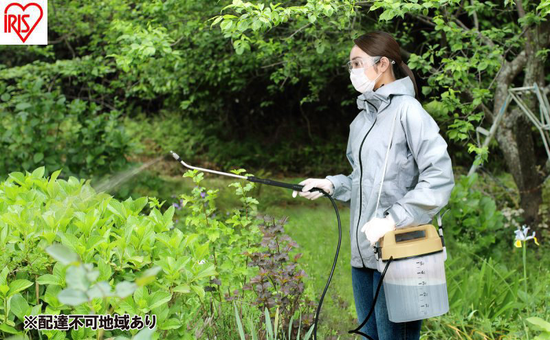 電池式噴霧器 ツインノズルIR-4W サンドイエロー 噴霧器 電動 除草剤アイリスオーヤマ 電池式噴霧器 5L  電池式 消毒 噴霧機 電池式 電動噴霧器 除草剤用 噴霧器電動 噴霧 噴射 除草剤用噴霧器 園芸用噴霧器 薬剤 薬品撒き 除草剤散布 除草剤