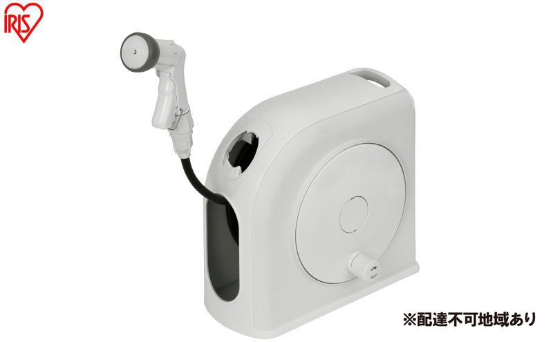 フルカバーホースリール スリムHG 15M FSHG-15 ホワイト ホース ホースリール スリム 散水ホース 水まきホース 15m フルカバー カバー付き 水やり 水撒き 散水 ガーデニング 家庭菜園 洗車 掃除 アイリスオーヤマ  新生活