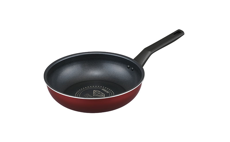 フライパン ダイヤモンドコートフライパン炒め鍋 IH・ガス火両用26cm VDI-W26 ワインレッド フライパン  ih  鍋 片手 炒め鍋  26cm 深型 IH 軽い ガス ih対応 ガス火 軽量 お手入れ 簡単 コーティング 単品 一人暮らし 新生活 アイリスオーヤマ