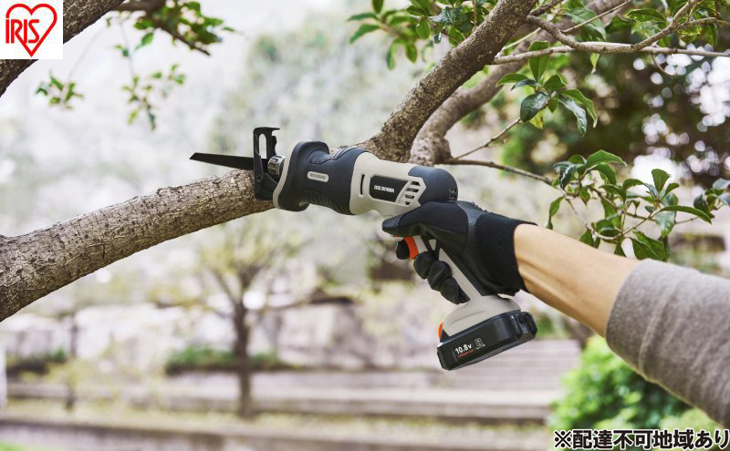 充電式レシプロソー10.8V JRS13TC サンドベージュ 電動ノコギリ 電動レシプロソー 充電式  アイリスオーヤマ 10.8V 軽量  Type-C充電 バッテリー 小型 セーバーソー のこぎり 家庭用 替刃 木工用 金属用 電動工具 DIY 枝切り