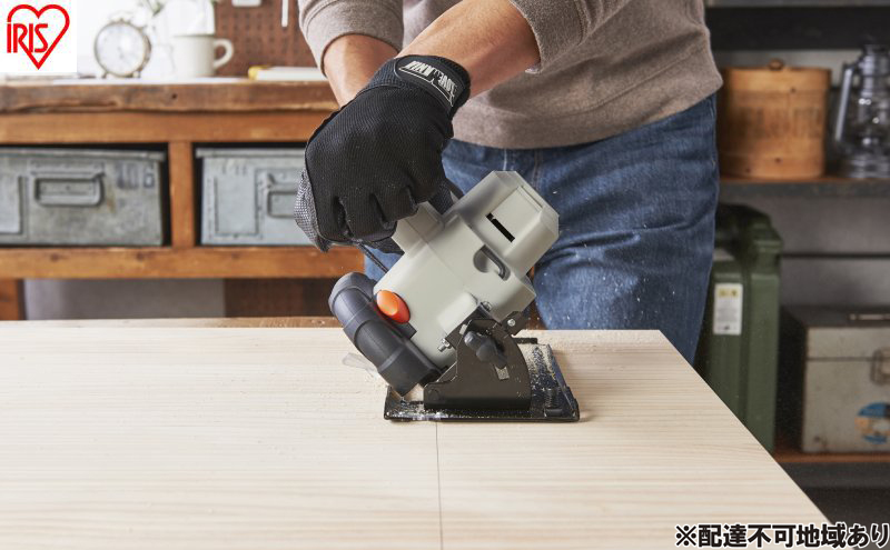 充電式丸のこ10.8V JSC125TC サンドベージュ マルノコ 丸ノコ 充電式 10.8V 電動 電気のこぎり アイリスオーヤマ 丸鋸 替刃 木工用 傾斜 丸のこガイド 平行定規  Type-C充電 バッテリー コードレス 電動工具 DIY