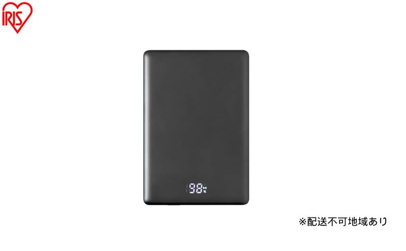 薄型モバイルバッテリー5000mAh TW-A05020-B ブラック モバイルバッテリー 軽量 小型 タイプc 薄型 USB Type-C 5000mAh ワイヤレス マグネット MagSafe対応 スマホ 約1回分 充電 コンパクト バッテリー 充電器 ブラック アイリスオーヤマ