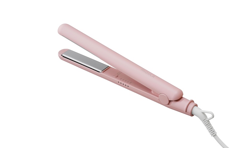 ストレートアイロン HIR-MS102-P ピンク ヘアアイロン ストレート 軽量 ストレートアイロン コンパクト 海外対応 セラミックコーティング ヘアーアイロン 5段階温度調節 スリム ヘアケア プレゼント ギフト MiCORA ミコラ アイリスオーヤマ