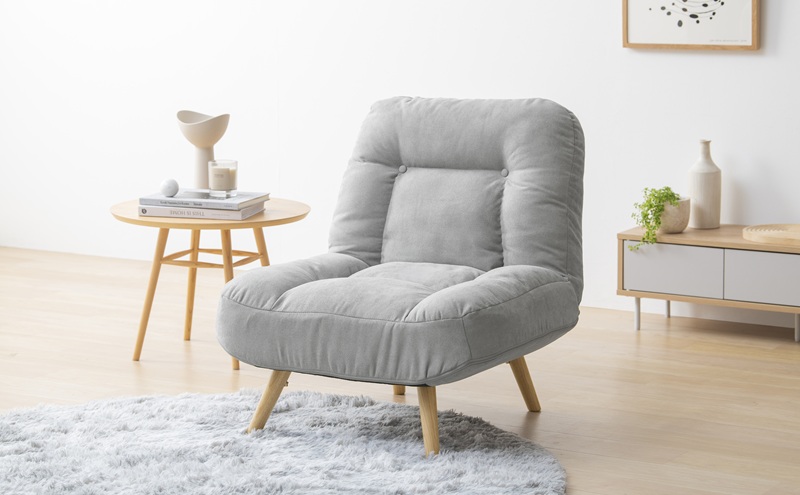 2WAY一人掛けポケットコイルソファ WPCSー1S ライトグレー ソファー 一人用 ソファ 一人掛け 脚 取り外し 座椅子 リクライニング おしゃれ 北欧 ロータイプ リクライニングチェア ポケットコイル 2way 一人暮らし アイリスオーヤマ