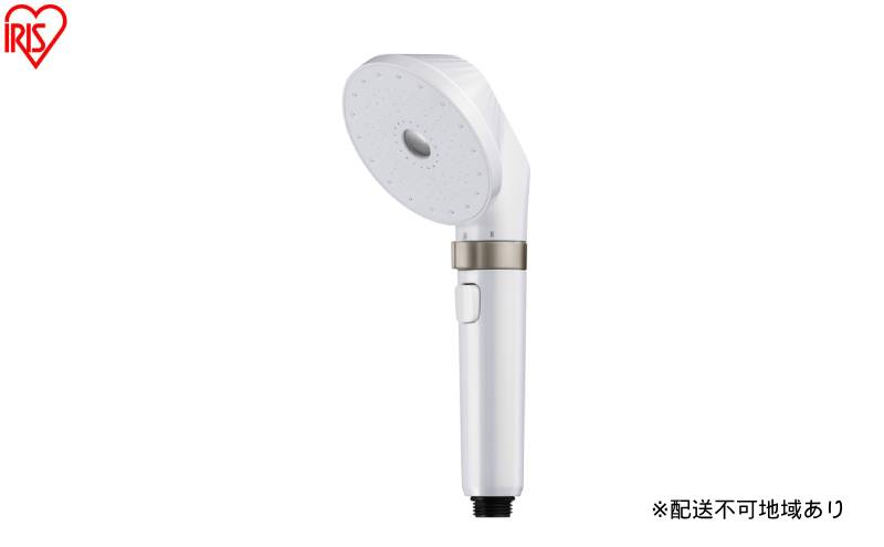 ウルトラファインバブルクレンジングシャワーヘッド SHJ-M01-W シェルホワイト シャワーヘッド 節水 アイリスオーヤマ 水圧 強い ミコラ MiCOLA ウルトラファインバブル JETモデル 高水圧 モード切替 手元スイッチ ミスト バブル ストレート