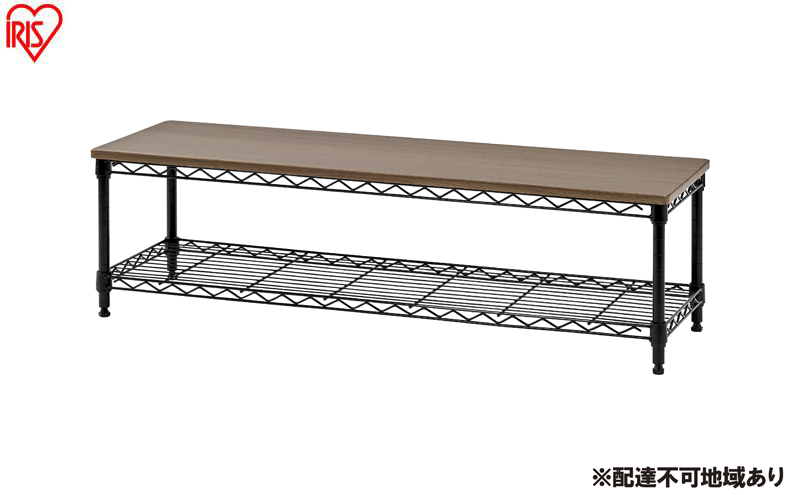 カラーメタルラック ローボード CML-10302 ブラック テレビ台 おしゃれ テレビボード スチールラック メタルラック ラック 棚 カラーラック 幅101 奥行31 高さ30 スリム 収納 シンプル ヘッドボード テレビラック TV台 AVボード アイリスオーヤマ