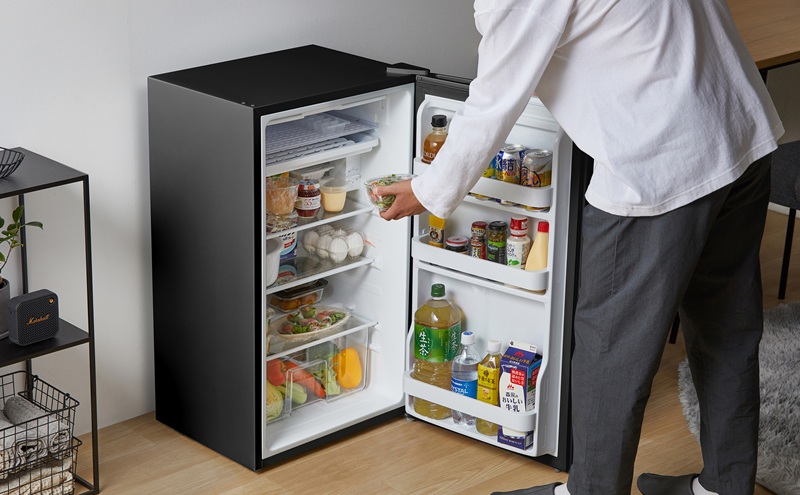 冷蔵庫 93L IRJD-9B-B ブラック 冷蔵庫 小型 93L アイリスオーヤマ 一人暮らし ひとり暮らし 1ドア おしゃれ ミニ冷蔵庫 小型冷蔵庫 単身 寮 コンパクト 温度調節 7段階 右開き 省エネ
