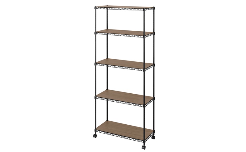 カラーメタルラック ウッドボード付き CMM-75185B ブラック スチールラック メタルラック カラー ウッドボード付き 収納 キッチン リビング おしゃれ アイリスオーヤマ
