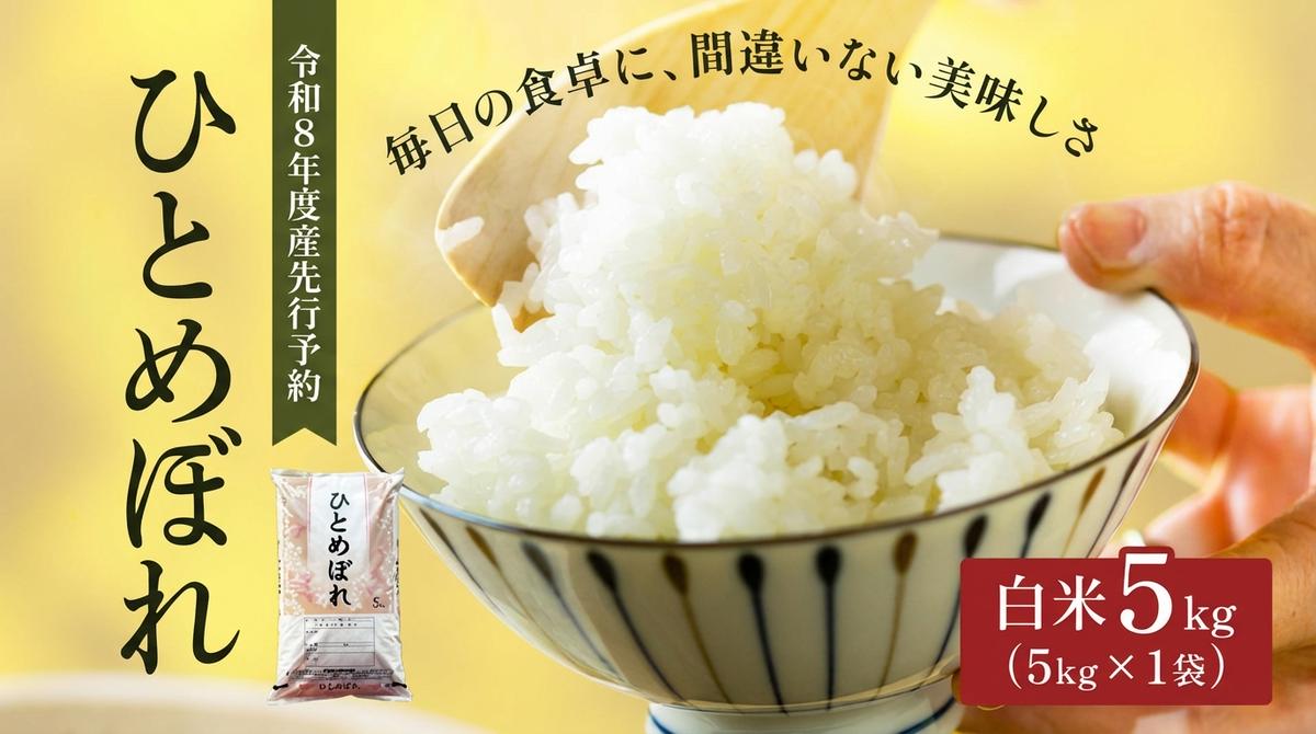 令和8年産 新米 ひとめぼれ 5kg 先行予約 米 お米 白米 精米 こめ コメ 令和8年 宮城県産