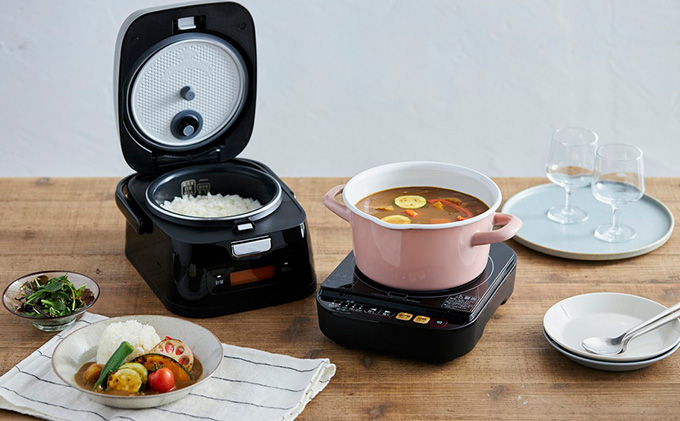 炊飯器 分離式量り炊き 銘柄量り炊き IHジャー炊飯器3合 RC-IM30-B ブラック アイリスオーヤマ 調理家電 IHコンロ 