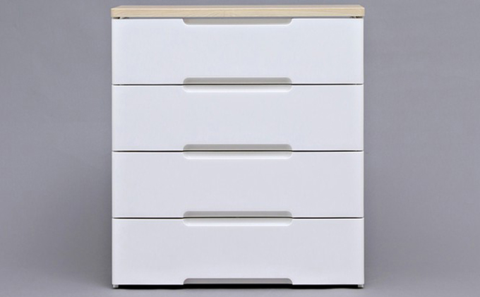 ウッドトップチェスト HG-724 チェスト プラスチック 北欧 完成品 リビング 収納 木製 タンス 箪笥 4段 アイリスオーヤマ ホワイト／ペアー 家具