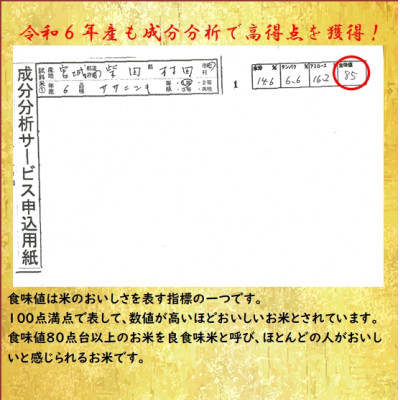 【新米】令和6年産 ササニシキ 玄米10kg(5kg×2) 宮城県村田町産【1217476】