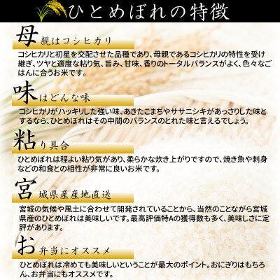 ◆令和4年産　宮城県産ひとめぼれ 玄米10kg【1339290】